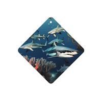 Phayah Sharks Under The Sea Lot de 6 désodorisants carrés à suspendre pour voiture Parfum lavande