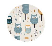 PHAYAH Tapis de souris rond avec motif mignon de petite chouette pour bureau, souris sans fil, ordinateur portable, ordinateur de jeu, voyage, travail, fournitures de bureau - 7,9 x 20,1 cm