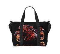 Phayah Techno Locomotive Sac de voyage fourre-tout pour femme et fille Résistant à l'eau, Noir , Taille unique