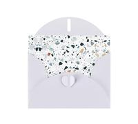 PHAYAH Terrazzo Lot de 10 cartes de vœux vierges avec enveloppes blanches Motif marbre pastel Pour Noël, anniversaire de mariage et invitations de fête