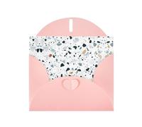 PHAYAH Terrazzo Lot de 10 cartes de vœux vierges avec enveloppes roses Motif marbre pastel Pour Noël, anniversaire de mariage et invitations de fête