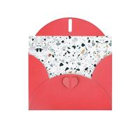 PHAYAH Terrazzo Lot de 10 cartes de vœux vierges avec enveloppes rouges Motif marbre pastel Pour Noël, anniversaire de mariage et invitations de fête