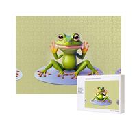 Phayah The Funny Frog Doing Yoga Puzzles for Adults 500 Pieces Enfants Intelligence Development Toys 20,4 X 38,1 cm
