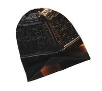 PHAYAH The Mysterious Music Box Pattern Caps for Men Women Lightweight Beanie Sleep Hats Breathable Liner Knit Hat Black