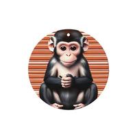 Phayah The Silent Monkey Lot de 6 désodorisants pour voiture Parfum lavande Forme ronde à suspendre