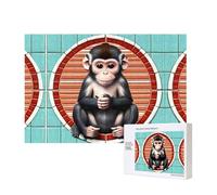 Phayah The Silent Singe Pattern Puzzle Unique Puzzle Décoration murale pour la maison 300 pièces