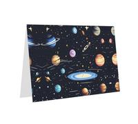 PHAYAH The Solar Family Cartes de vœux vierges avec enveloppes 10,2 x 15,2 cm Cartes de remerciement pour Noël, vacances, anniversaire, remise de diplôme, anniversaire de mariage Rose