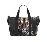 Phayah Tiger At Rest Sac de week-end pour femme, sac de voyage, sac de week-end, sac de sport, sac fourre-tout à bandoulière