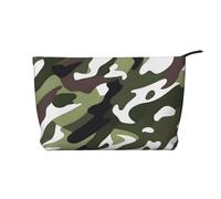 PHAYAH Trousse de toilette portable de grande capacité en velours côtelé avec fermeture éclair Motif avocat, Camouflage vert armée., Taille unique
