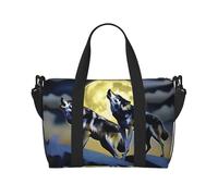 Phayah Two Wolves Whistling At The Moon Sac de voyage pour femme, sac de voyage, sac de week-end, sac de sport, sac fourre-tout à bandoulière