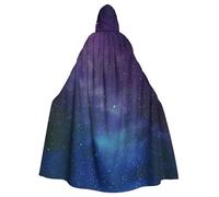 PHAYAH Univers avec étoiles et galaxie motif interstellaire pour Halloween, sorcière, sorcellerie, robe à capuche, cape de Noël, cosplay, bal masqué, fête, cadeau