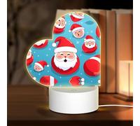 PHAYAH Veilleuse LED en forme de cœur avec câble USB réglable en forme de chapeau de Père Noël barbu 3 couleurs pour chambre d'adultes et d'enfants