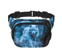 Phayah Walking Wolf Sac banane pour homme et femme avec sangle réglable pour l'extérieur, l'entraînement, les voyages, la course à pied, la randonnée, le cyclisme