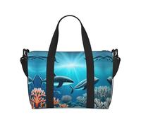 Phayah Whales Under The Sea Sac de week-end pour femme, sac de voyage, sac de week-end, sac de sport, sac fourre-tout à bandoulière