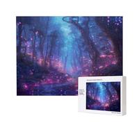 Phayah Woods - Casse-tête champignon lumineux pour adultes de 500 pièces, décoration d'intérieur, fête d'anniversaire pour hommes et femmes, 50,4 x 38,1 cm