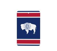 Phayah Wyoming State Flag Motif Drapeau Parfum Lavande Arôme Voiture Rectangle Pastilles parfumées Suspendues Voiture Intérieur Parfum Désodorisant 6p