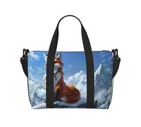 Phayah Yellow Fox On The Mountain Sac de voyage pour femme et fille Résistant à l'eau, Noir , Taille unique