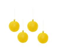 Phayee Boule de piège à Mouches Suspendue, piège à Mouches, piège Collant pour Attrape-Mouches à Fruits, Attrape-parasites extérieur, pour Pots de Fleurs, balcons, Cours, vergers, 4 pièces