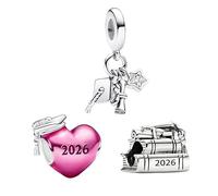 PHCLASY Coffret de remise des diplômes 2026 Charme Bead Compatible Pour Européen Bracelets et Colliers Graduation Charms et Perles Pour Femme