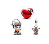 PHCLASY Combinaison A Charms- Noël Argent Sterling 925 Avec 5A Zircone Compatible pour Européen Bracelets