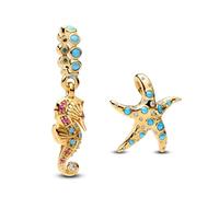 PHCLASY Gold Set Charms-Femme Pendentif Compatible pour Européen Bracelets