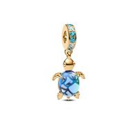 PHCLASY Gold Turtle Animaux Charms-Femme Pendentif Compatible pour Européen Bracelets