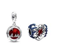 PHCLASY Strange Heart Charme Noël Bead Compatible Pour Européen Bracelets et Colliers Christmas Charms et Perles Pour Femme