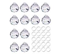 PHCOZY 12 Pcs Attrape-Soleil pendentifs en Forme de Boule de Cristal avec Prisme Feng Shui pour décoration de fenêtre de Mariage Maison