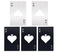 PHCOZY 5 Pcs Forme de Poker Ouvreur de bière en Forme de Carte de crédit adapté à la Taille du Portefeuille Décapsuleur Ouvre Bouteille Ouvre Bouteilles TireBouchon Ouvre Bocal se réunir