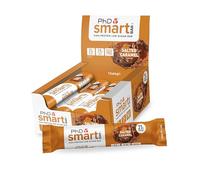 PhD Nutrition Smart Bar Barre protéinée 12x64g Caramel salé - En-cas High Protein avec 21g de protéines et peu de sucre, Barre protéinée macro-friendly