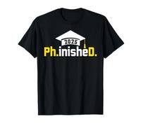 PhD Finished Ph.inisheD Funny Class Of 2025 Graduation Hat T-Shirt