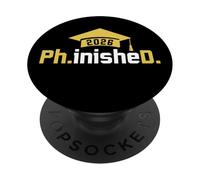 PhD Finished Ph.inisheD Funny Class of 2026 Phd Graduation PopSockets PopGrip Adhésif