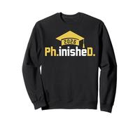 PhD Finished Ph.inisheD Funny Class of 2026 Phd Graduation Sweatshirt