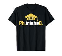 PhD Finished Ph.inisheD Funny Class of 2026 Phd Graduation T-Shirt
