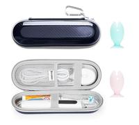 PhD Keisi Coque Oral-B Pro 3/Vitality Pro/Pro Kids/Pro 1 pour brosse à dents électrique Oral B, Coque bleue et 2 capuchons, Sac de voyage