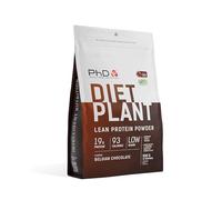 PhD Nutrition Diet Plant Poudre Protéinée Vegan 500g Chocolat Belge - Poudre Protéinée Pauvre en Calories avec 19g de Protéines par Portion pour Soutenir le Régime