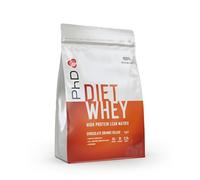 PhD Nutrition Diet Whey Poudre de protéines 1kg Chocolat Orange Deluxe, Pauvre en calories, Poudre de protéines High Protein pour compléter le régime avec 16g de protéines par portion