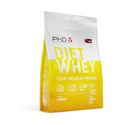 PhD Nutrition Diet Whey Protein Poudre 1kg Banane, Poudre protéinée peu calorique pour le soutien du régime, 16g de protéine par portion