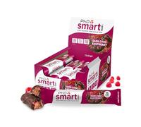 PhD Nutrition Smart Bar Barre Protéinée Chocolat Noir Framboise 12 x 64g - Snack Haute Protéine avec 20g de protéines et peu de sucre, Barre protéinée macro-friendly