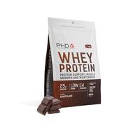 PhD Nutrition Whey Protein en poudre 500g Chocolat - Poudre de protéines riche en protéines avec 25g de protéines par portion, Informed Protein, enrichie en cultures bien tolérées