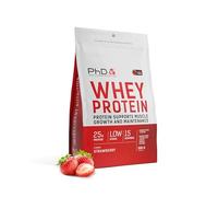 PhD Nutrition Whey Protein en poudre 500g Fraise - Poudre de protéines riche en protéines avec 25g de protéines par portion, Informed Protein, enrichie en cultures bien tolérées