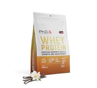 PhD Nutrition Whey Protein en poudre 500g Vanille - Poudre de protéines riche en protéines avec 25g de protéines par portion, Informed Protein, enrichie en cultures bien tolérées