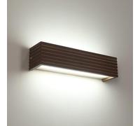 Pheashine Applique Murale Intérieure Bois, Blanc Froid 6500K 18W Lampe Murale LED Intérieure, Up And Down Applique Moderne pour Chambre, Salon, Cuisine, Bureau et Café