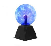 Pheashine Boule de Plasma 6 Pulgadas, Lampe Plasma Magique, Boule Electricité Statique, Lumière Plasma Touch Sensible Boule Plasma Bleu pour Les fêtes, Décoration de Noël 220V