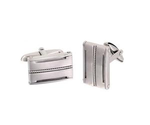 Phebus - 85/0012 - Boutons de Manchette Homme - Acier Inoxydable - Fil Torsadé