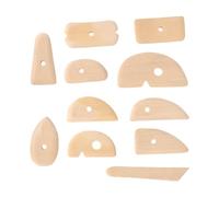 Phefop 11pcs Outil de Coupe de Poterie en Céramique Côte de Côtes de la Nervure de Sculpture en Argile Shaper en Bois Professionnel pour la Décapation de Modélisation avec des Côtes de