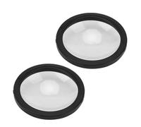 Phefop 2 Pièces Couvercles de Protection D'objectif, Acrylique étanche à l'eau Haute Transmission de la Lumière Anti-Huile Protecteur D'objectif Pièces de Photographie pour Caméras de