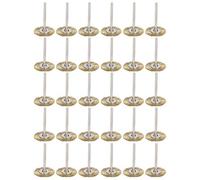 Phefop 30 Pièces Brosses de Roue Abrasives, Roues en Fil de Laiton de Polissage de 25 Mm, Mini Brosses à Coupelles Métalliques pour L'enlèvement de Forets, Décapage de Peinture, (fil de cuivre)