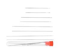 Phefop 8pcs Aiguilles de Perles D'ouverture Moyenne, Graines de Perle à Aiguille Mince Outils de Broderie de Couture avec Bouteille Transparente pour la Fabrication de Bijoux