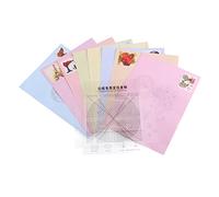 Phefop 8pcs Papiers de Ligne de Quilling, 16 Motifs Relevés de Bricolage Quilling Tool Craft Decoration Ensemble avec des Coordonnées de Localisation pour la Décoration de la Maison ou